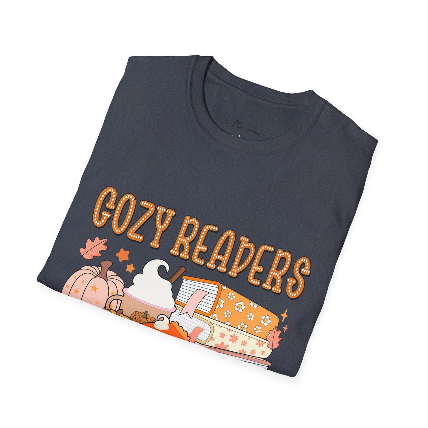 Cozy Readers Book Society T-Shirt, Unisex Softstyle Tee, Fall Reading Shirt, Gift for Book Lovers, Cozy Vibes Apparel