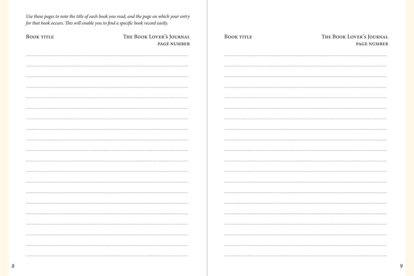 The Book Lover's Journal