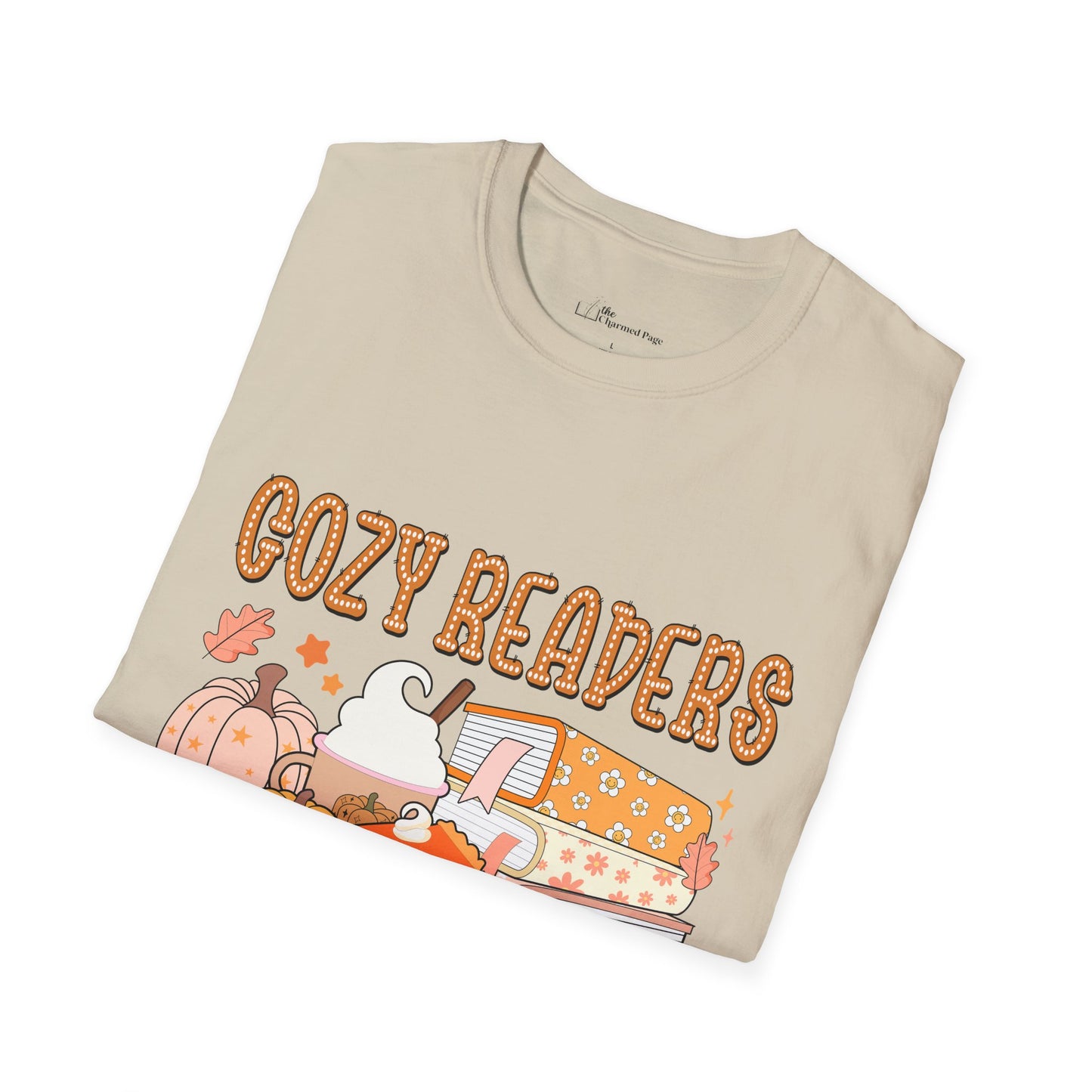 Cozy Readers Book Society T-Shirt, Unisex Softstyle Tee, Fall Reading Shirt, Gift for Book Lovers, Cozy Vibes Apparel