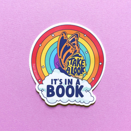 It's In A Book Rainbow Reading Sticker | Pop Culture Gifts