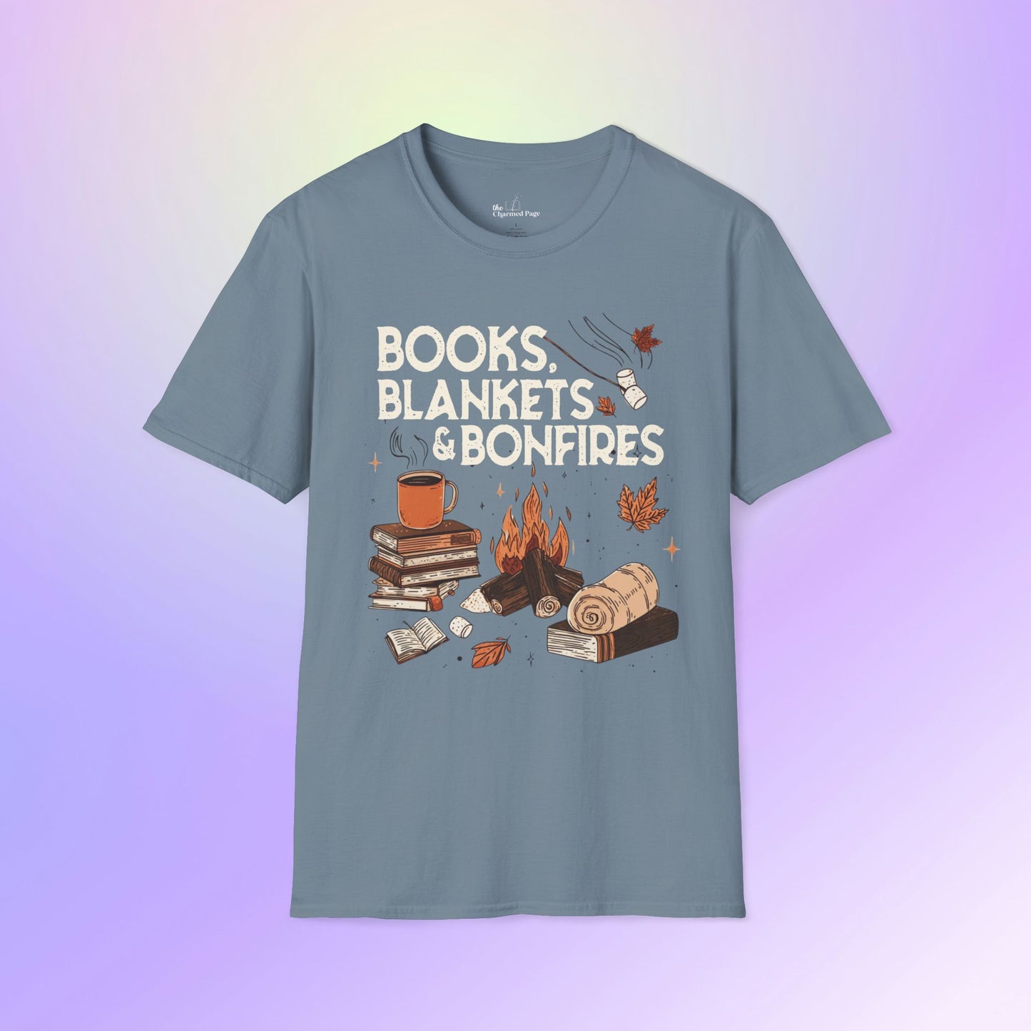 Fall Books Blankets Bonfires Unisex T-Shirt