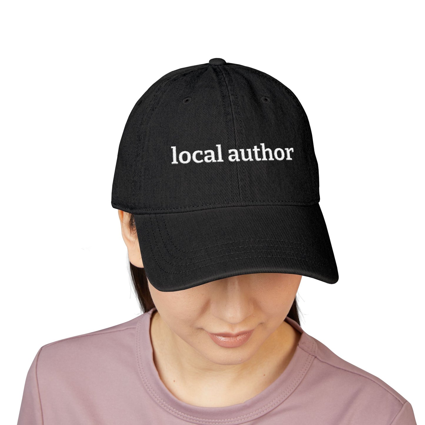 Local Author Denim Hat — Embroidered "Local Author" Cap