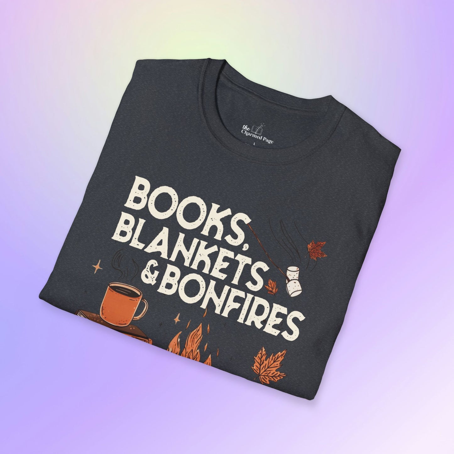 Fall Books Blankets Bonfires Unisex T-Shirt