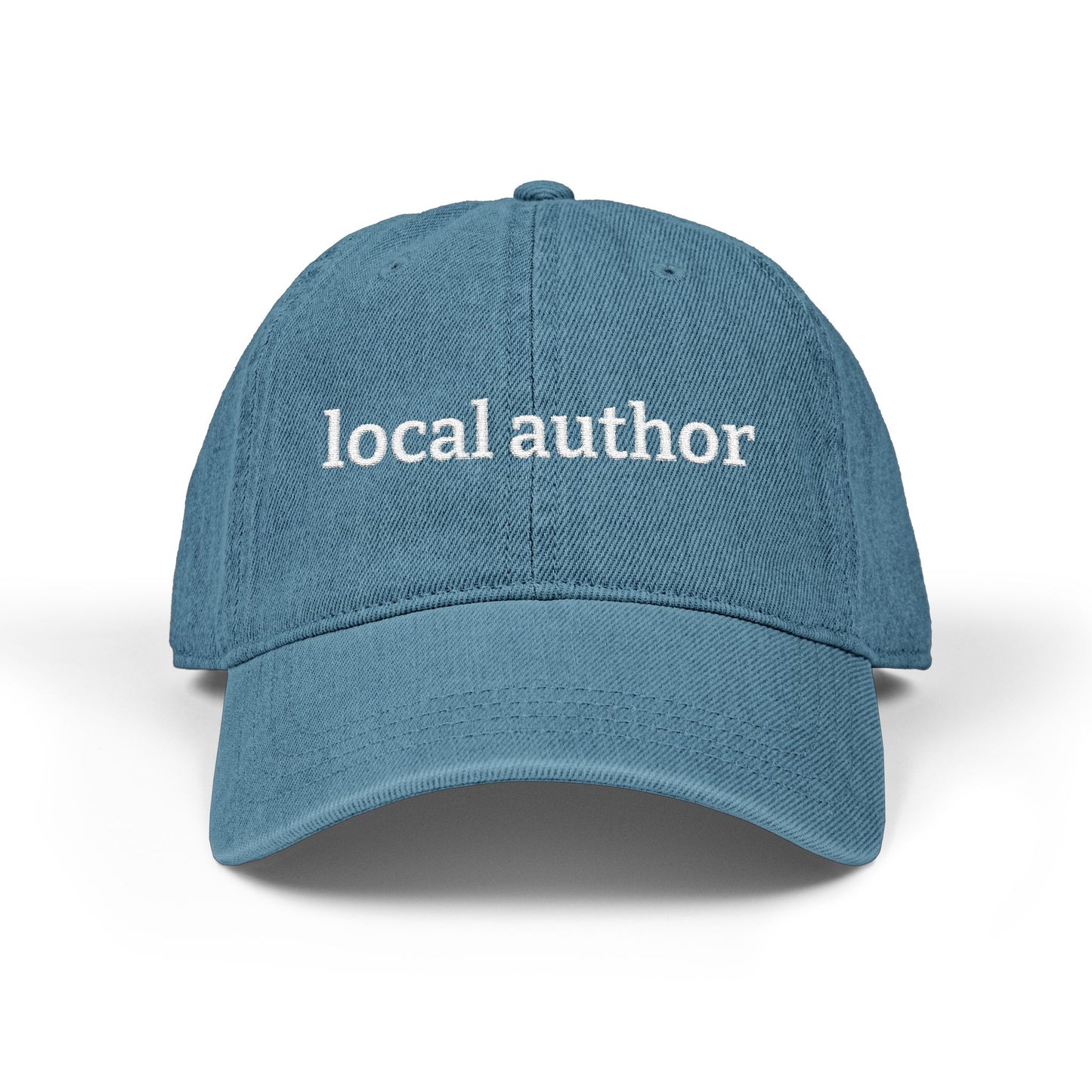 Local Author Denim Hat — Embroidered "Local Author" Cap
