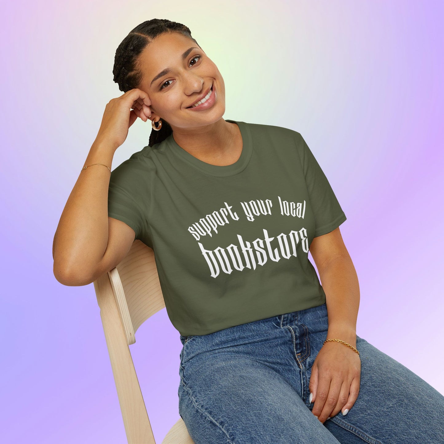 Support Your Local Bookstore Gothic Unisex T-Shirt