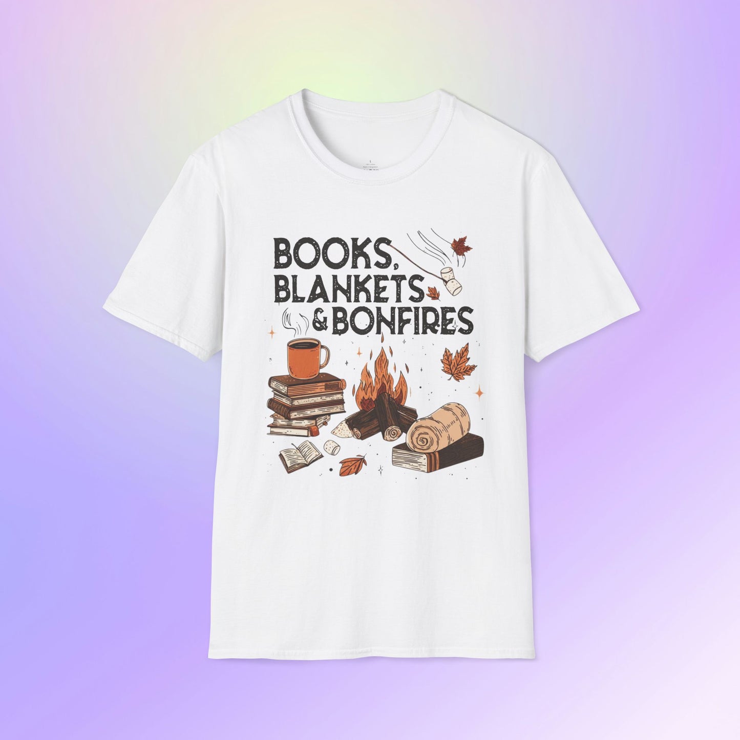 Fall Books Blankets Bonfires Unisex T-Shirt