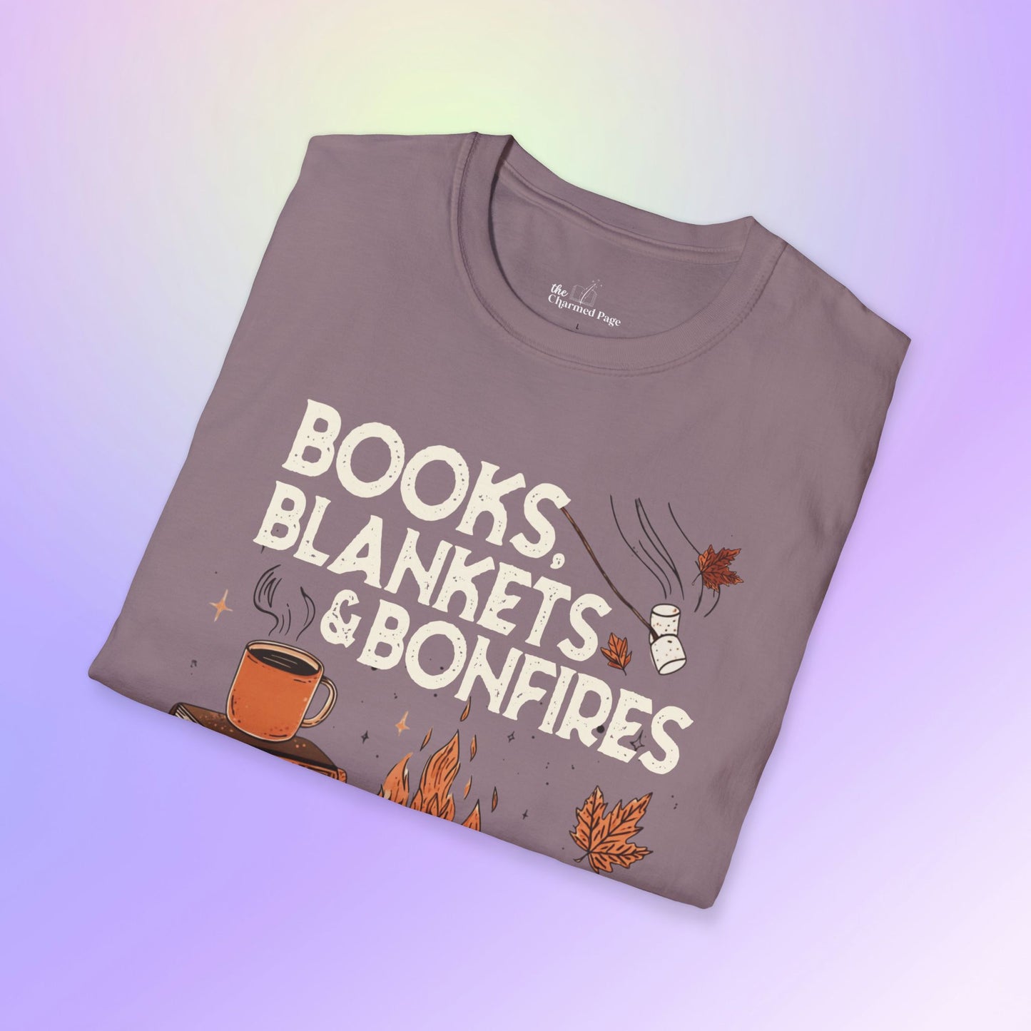 Fall Books Blankets Bonfires Unisex T-Shirt