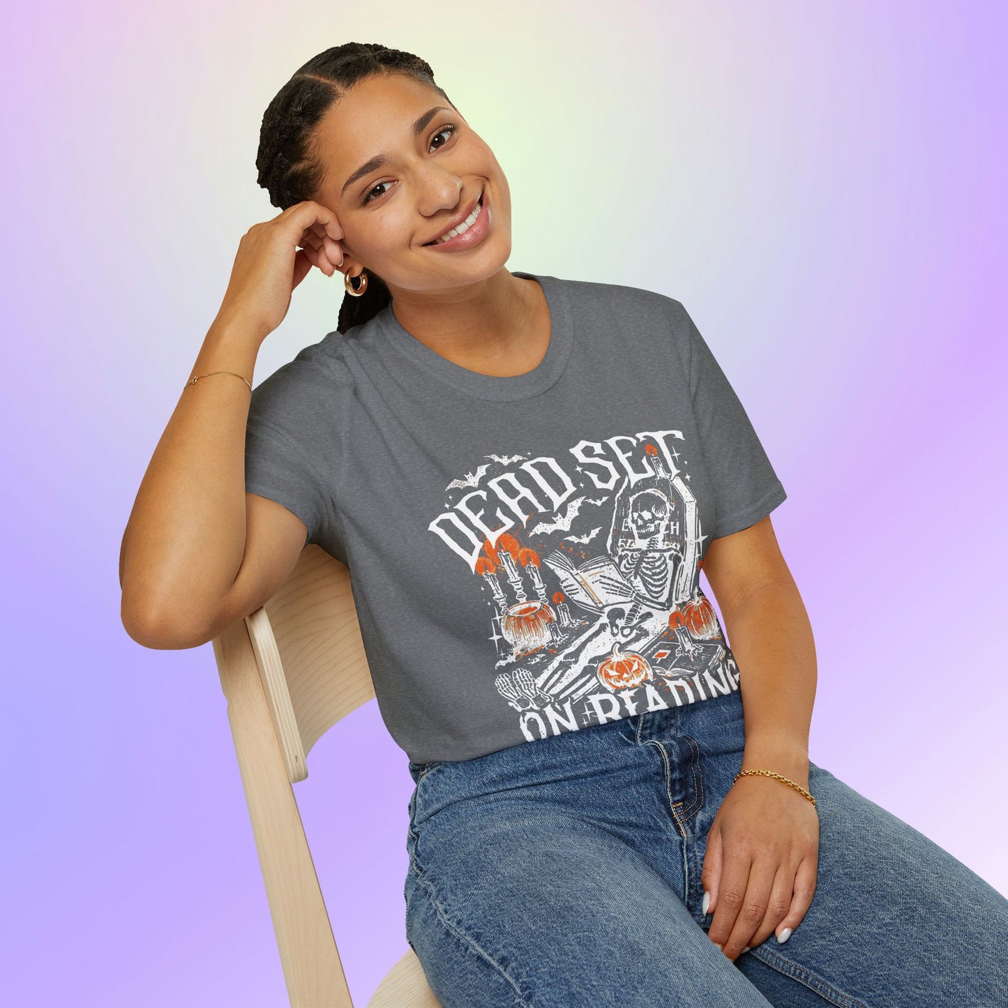 Dead Set on Reading - Book Lover Unisex T-Shirt