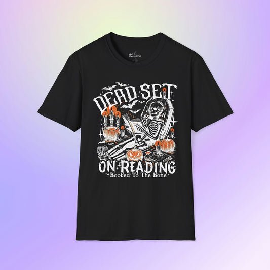 Dead Set on Reading - Book Lover Unisex T-Shirt