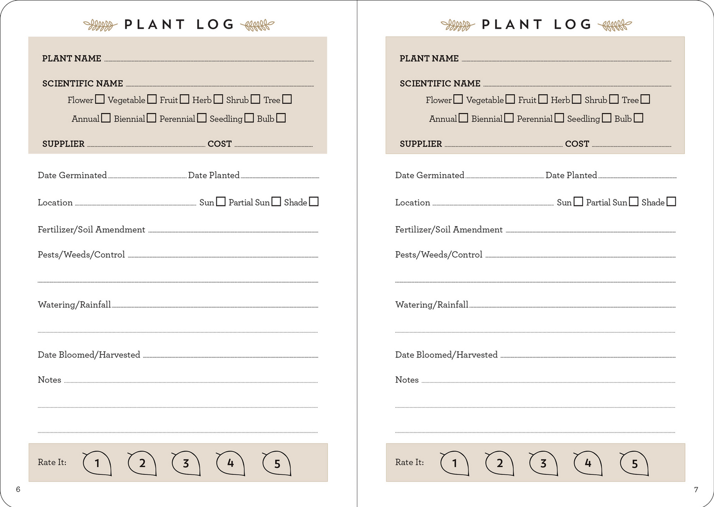The Gardener's Logbook