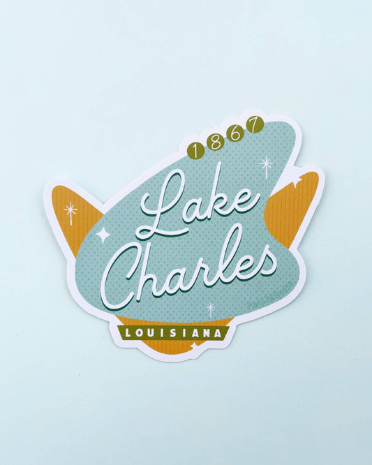 Lake Charles Louisiana Sticker - Once Upon A Sign