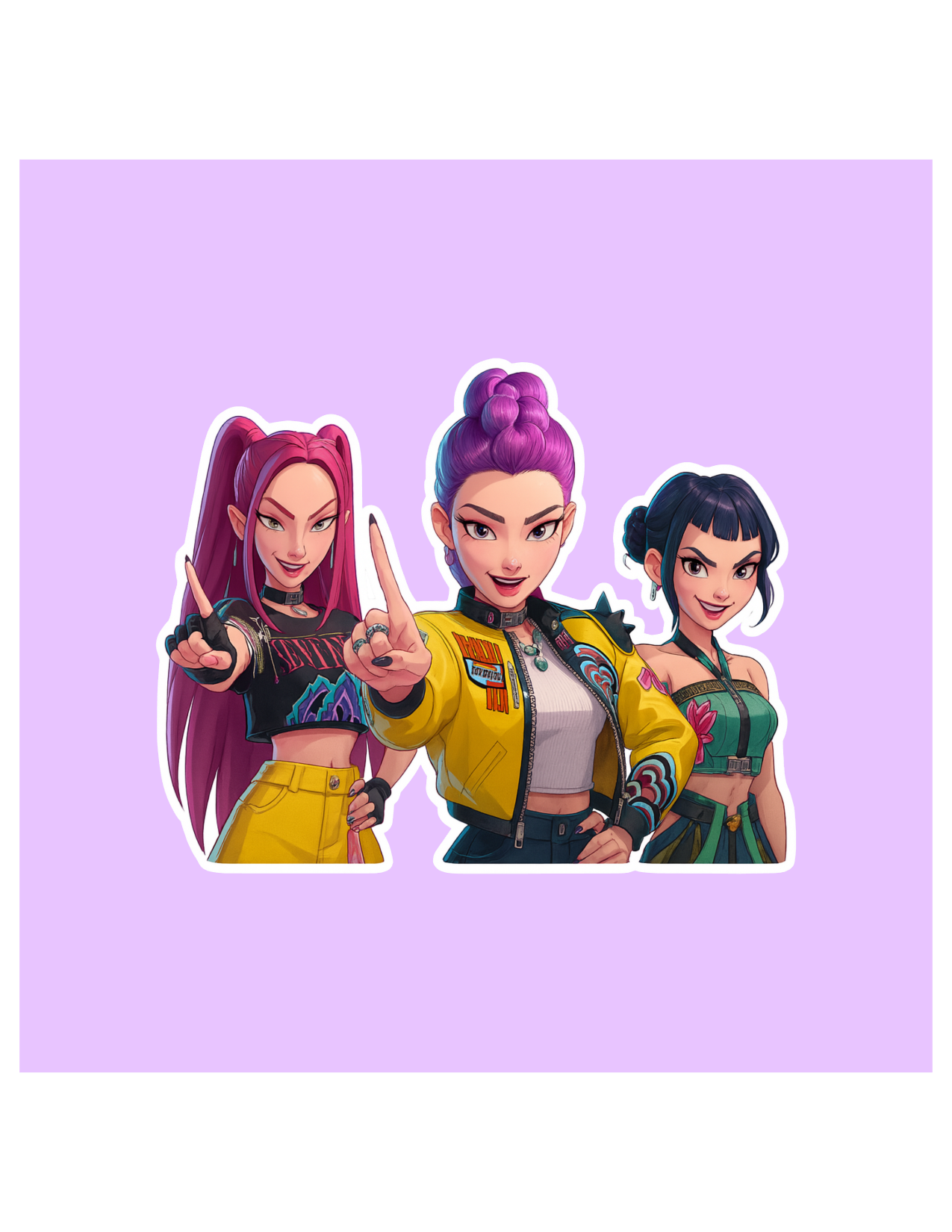 Huntrix Girls KPop inspired Sticker