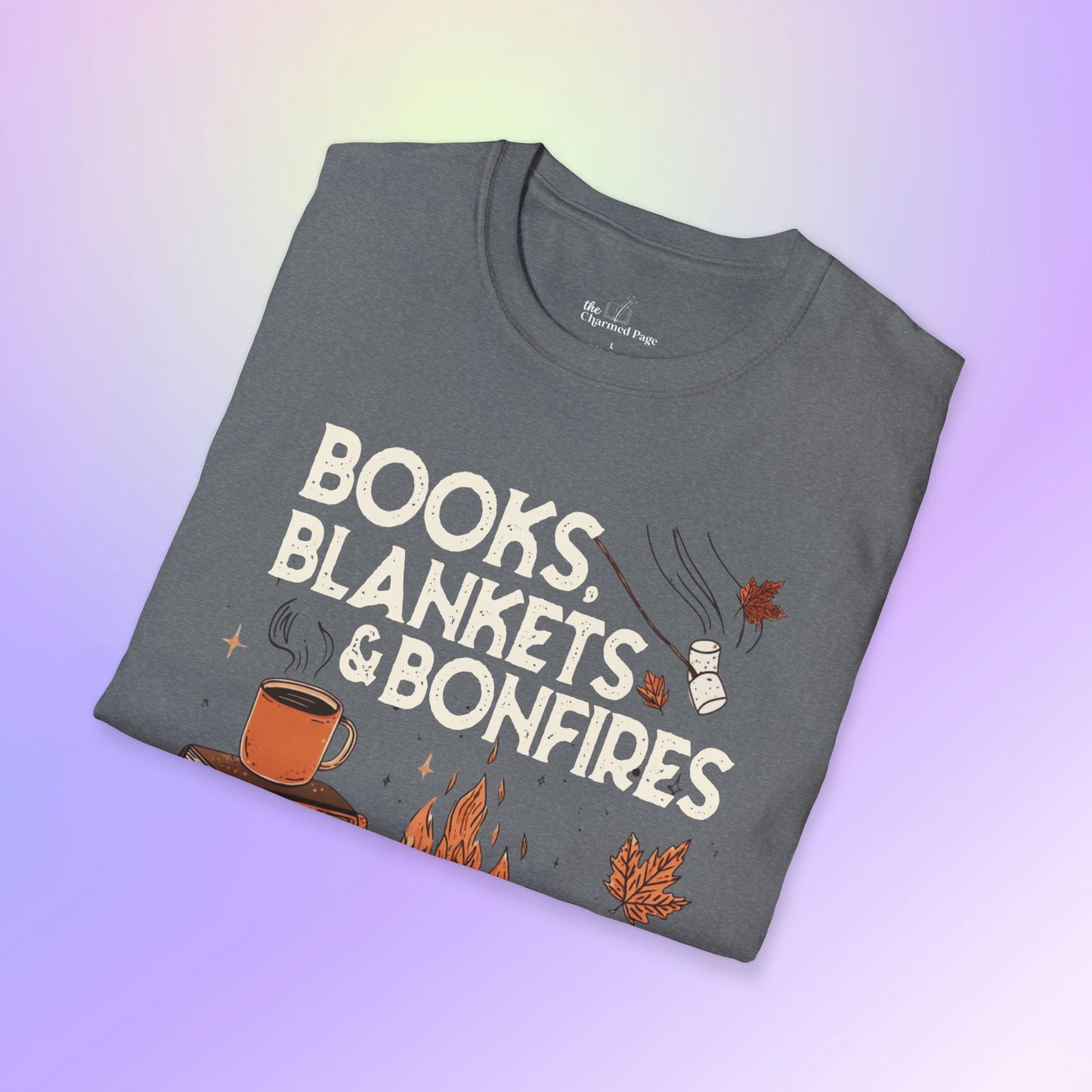 Fall Books Blankets Bonfires Unisex T-Shirt