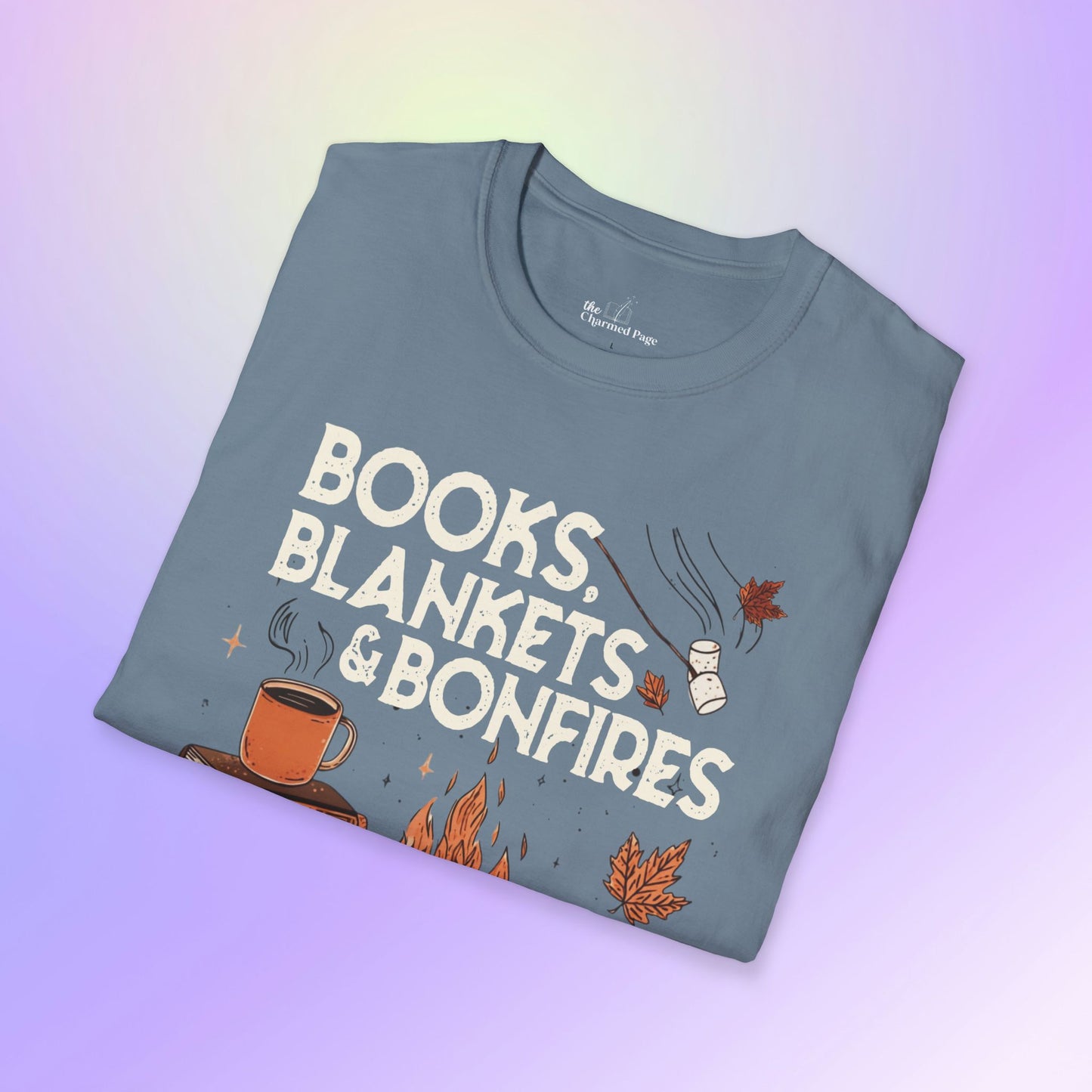 Fall Books Blankets Bonfires Unisex T-Shirt