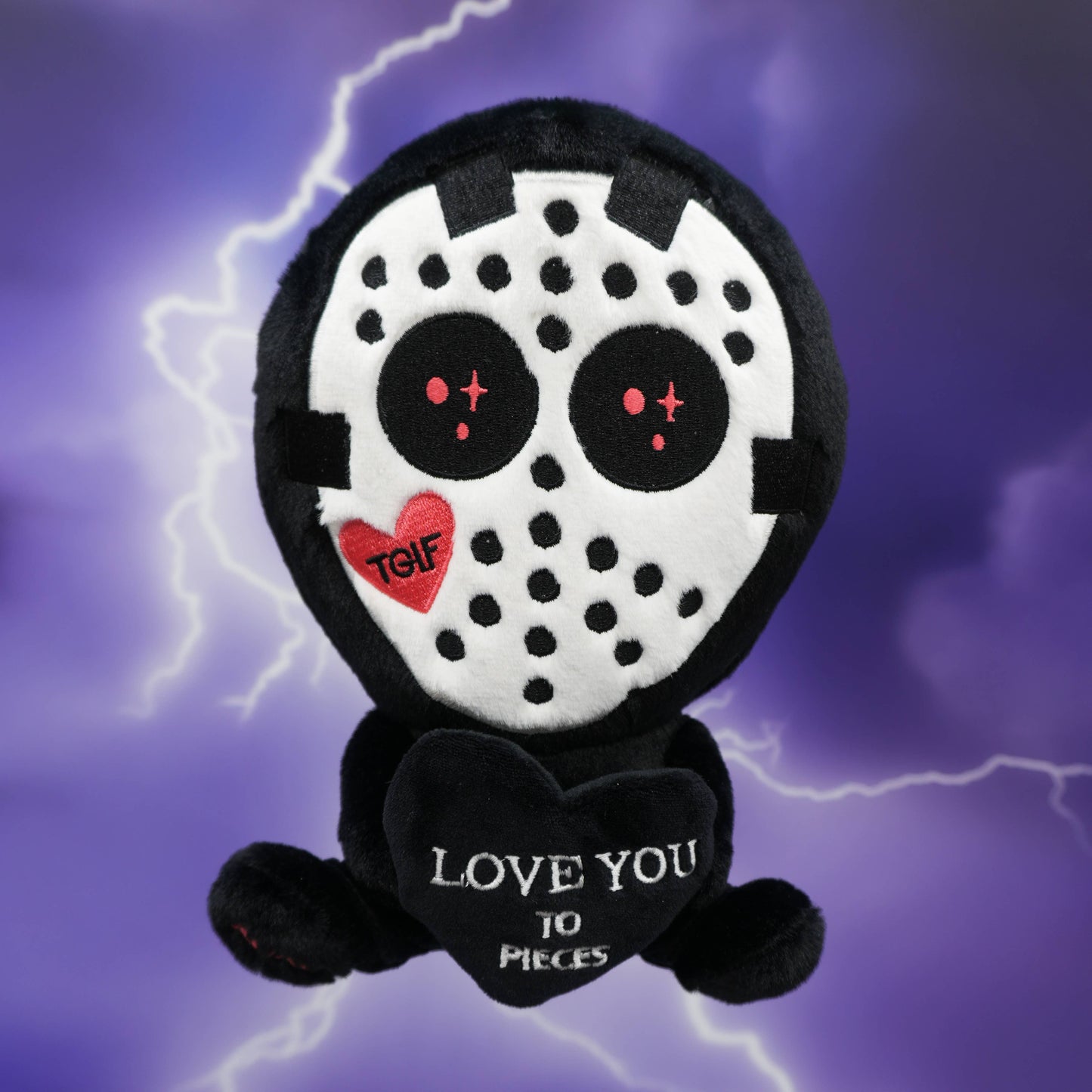 “Love You to Pieces” Hockey Killer Horror Plushies
